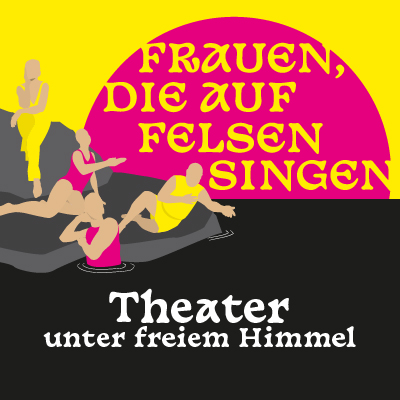 Frauen die auf Felsen singen